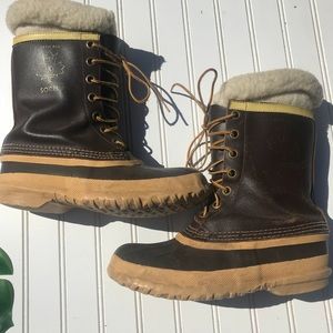Sorel Vintage Arctic Pac Snow Boots Made In Canada
